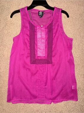 Boden Hot Pink Sleeveless Eyelet Tunic
